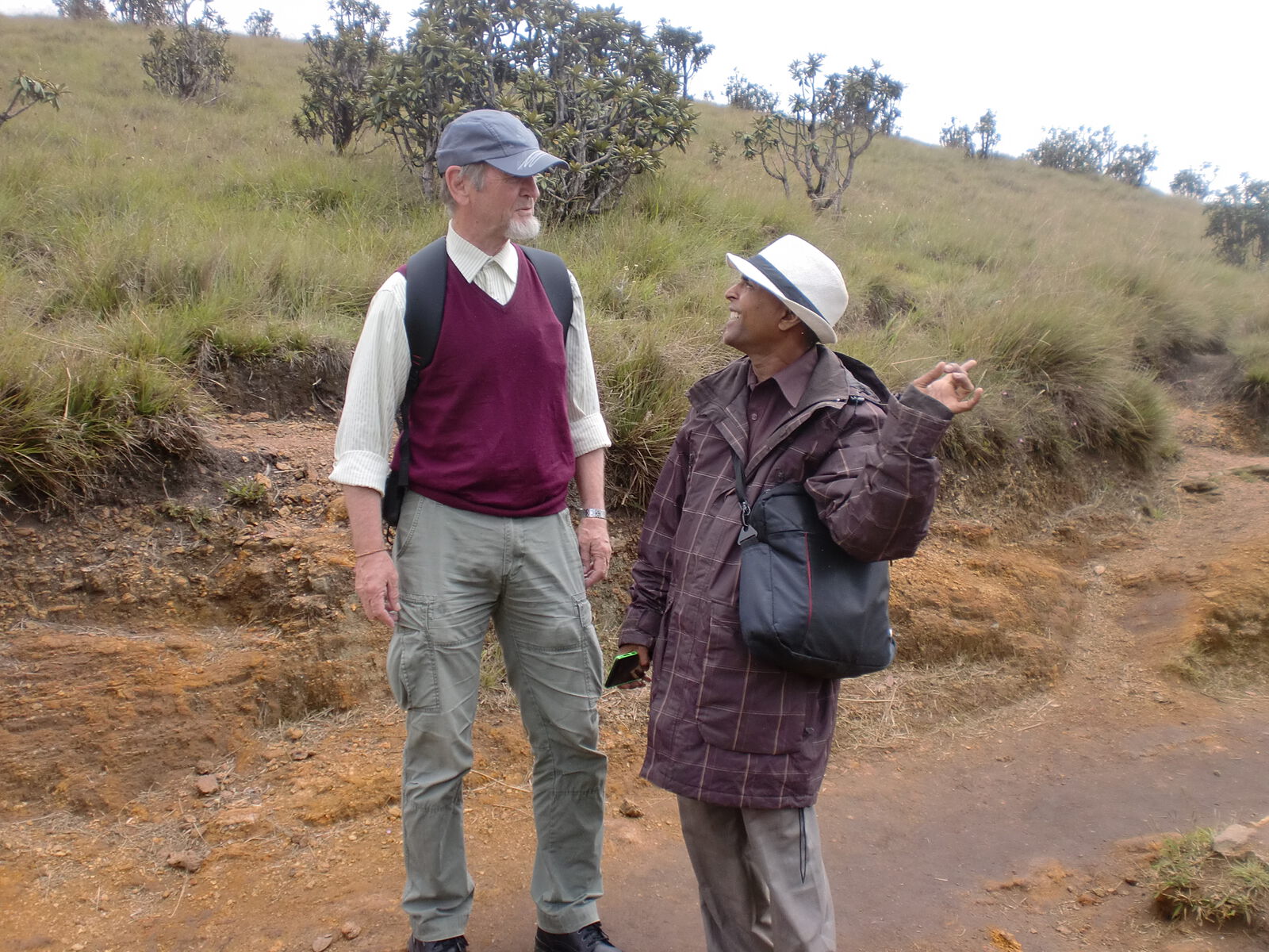 Walking the Horton Plains trail with a guide