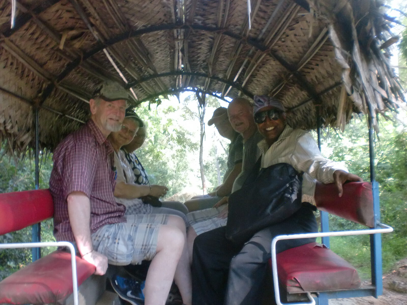 Riding a thatched bullock cart